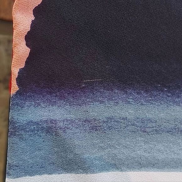 DKNY sheer sleeveless multicolour abstract pattern sleeveless blouse size M - Picture 13 of 14